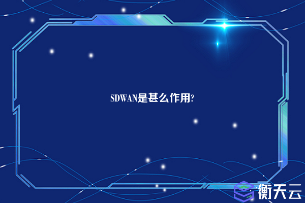 SDWAN是甚么作用?